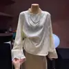 Camisa Jacquard Estilo Chinês Nova Super Moderna para Mulheres, Novo Modelo de Início de Primavera, Luxo de Alto Padrão, Rejuvenescedor, Design Elegante, Blusa de Manga Longa