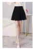 Foto Real de la Nueva Falda Corta Abullonada de Verano Estilo Retro Estilo Hong Kong Cintura Alta con Forro de Malla en Color Rosa y Albaricoque