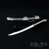 Espada Cola de Buey Dragón y Tigre Espada Famosa Antigua con Funda 30cm Metal Pluma de Tinta Funda de Espada con Espada Modelo de Arma Adornos Juguete