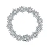 Pulseira de Girassol com Prata 925 e Diamantes Moissanite, Design de Flor Cheia de Diamantes de Alto Padrão, Popular Best-Seller Transfronteiriço, Exclusivamente para Vendas Transfronteiriças