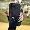 Fofo Pet Gato Preto Misterioso Capa Anti-Queda iPhone 17 Cobertura Total Atacado Apple 16 Pro Max Capa Protetora