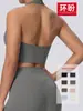 Top de Tirantes Yoga con Escote Profundo en U para Mujer, Copa Semi-Fija, No Necesita Usar Sujetador, Estilo Corto, Adecuado para Pilates y Fitness