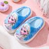Pantuflas de Algodón para Niña Princesa Elsa Invierno Nuevo Estilo Pantuflas de Felpa para Niños Suela Suave Antideslizantes Zapatos de Algodón para Interior