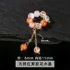 Nuevo colgante de cuenta redonda de cuarzo rutilado dorado natural estilo chino accesorios para pulsera creativa DIY al por mayor