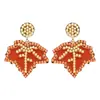 Suministro transfronterizo de pendientes de metal lindo patrón de frutas pendientes europeos y americanos los más vendidos en Amazon pendientes de Acción de Gracias personalizados