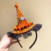 Diadema de Halloween, Diadema Luminosa de Cuernos de Calabaza, Accesorios Divertidos para Fotos, Accesorios para el Cabello, Decoraciones para Vestidos Festivos