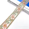 Novo bordado de renda com lantejoulas multicoloridas acessórios de vestuário étnico cordão de linha bordado lantejoulas atacado 5CM de largura