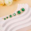 Suministro Directo de Fábrica Nuevo Juego de Tres Piezas de Aretes con Circonita Microincrustada para Mujer Diseño Simple Combinan con Todo Lujo Ligero Un Tarjeta Tres Pares de Aretes