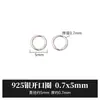 Anillo Abierto de Plata 925 Cen Anillo de Conexión de Fijación Final para Pulsera Collar DIY Hecho a Mano Accesorios de Anillo de Plata