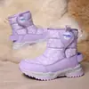 2026 Invierno Nuevas Botas de Nieve Zapatos de Algodón para Niños Botas de Algodón Antideslizantes para Niñas Botas Cortas Cálidas con Felpa Zapatos Deportivos para Niños