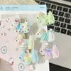Presilha Fofa de Cabelo Xadrez de Cachorrinho Estilo Coreano com Franja Lateral Doce para Meninas, Acessório de Cabelo Versátil de Bico de Pato