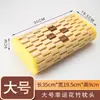Almohada de bambú, con estampado de mahjong, hueca y transpirable, almohada de esterilla refrescante, adecuada para saunas, soporte para el cuello, cuentas de masaje, para una persona, almohada refrescante para el verano