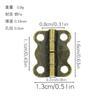 16*13mm mini dobradiça plana pequena dobradiça ferragem para caixa de madeira 4 pontos mini dobradiça de ferro dobrável dobradiça para porta-retrato