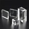 Cubo de Cristal Personalizado Gravação Interna 3D Cubo de Cristal K9 Branco Transparente Base de Vidro Ornamentos Atacado