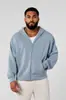 Youngla American Novo Moletom Cardigan com Zíper Masculino Jaqueta Jogging Esportes Fitness Estampado Casual com Capuz