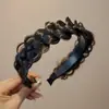 Nueva Peluca 2025 Trenzas Cola de Caballo Trenzas Retorcidas Todo en Uno Peluca Artificial Trenzas Moda para Mujer Aro de Cabello Largo
