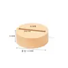 Luz de Noche Táctil de Madera DIY Base Acrílica Luminosa Luz de Noche de Madera de Caucho Base Luminosa LED Modelo de Carga