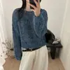 El popular suéter de seda brillante de este año para mujer, nuevo estilo coreano otoño/invierno 2026, corte holgado, elegante, rejuvenecedor, suave y acogedor, camiseta básica de punto