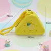 Bolsa de Silicone com Furo Estilo Desenho Animado Mini Carteira de Moedas Bolsa de Cosméticos DIY Bolsa para Fones de Ouvido Pingente de Chaveiro Presente