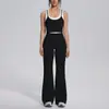 Nuevo conjunto de yoga a colorblock transfronterizo con tacto nude, casual y versátil, acanalado, de cintura alta, para ejercicio al aire libre, conjunto de seis piezas