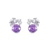 Pendientes de Flor de Esmalte de Moda y Dulces con Diamantes Brillantes, Corte Rosa, Elegantes de Gama Alta de Nicho, Pendientes Pequeños Versátiles Exquisitos