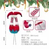 Decorações de Árvore de Natal Transfronteiriças, Decorações de Porta de Pelúcia, Enfeites de Perna de Papai Noel e Elfo, Enfeites para Vasos de Casa, Decorações de Natal