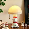 Lámpara de Medusa Creativa Nueva de Dibujos Animados con Forma de Muñeco de Nieve Navideño Luz de Atmósfera de Gama Alta para Decoración de Dormitorio Mesita de Noche