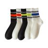 Meias Masculinas 2025 Outono Novas Clássicas Listradas Meia-Cança Absorventes de Suor Respiráveis Sem Costura Color-Blocking Meias Esportivas Tendência