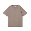 Nueva Camiseta de Manga Corta de Algodón Puro Peinado de 230g Cuello Redondo Manga Corta para Hombre y Mujer Casual Versátil Camiseta Publicitaria Uniforme de Clase