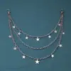 Nueva Cadena con Colgante de Estrella de Cinco Puntas Versátil Cadena de Cintura de Jeans Hip-Hop de Moda Unisex Accesorio Estilo Ins