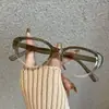 Óculos de aro fino estilo gatinho, cor chá outonal, óculos de grau femininos que afinam, direto do fabricante, um essencial de beleza natural