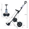 Carrito de golf plegable con soporte para paraguas, carrito con ruedas conveniente para el campo con marcador
