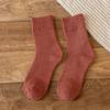 Meias grossas masculinas meias de cano médio outono e inverno meias de lã grossas inverno quente forrado de lã terry dormir tubo longo meias de algodão femininas