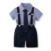 Camisas Listradas de Manga Curta para Meninos e Meninas Estilo College Irmão e Irmã Roupas Infantis Bebê Infantil Verão Novo Cardigã Roupa Formal Dropshipping