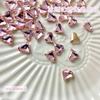 Decoraciones de Arte para Uñas de Pedrería Puntiagudas Rosas Famosas en Internet Corazón Deslumbrante con Forma de Corazón Octagonal Rectangular de Ángulo Recto Cuadrado Grueso Pedrería para Uñas Portátil