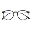 TR8912 Montura redonda pequeña de moda coreana TR90, espejo plano liviano para hombres y mujeres, montura de gafas para teléfono móvil retro anti-luz azul