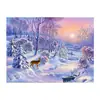Pintura de diamantes 5d 2021 nuevo diamante completo sala de estar punto stick ladrillo de diamante mostrar cristal invierno nieve pintura punto de cruz