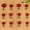 Acessórios Originais de Cinábrio Mineral Roxo Dourado Areia Fina DIY Flor com Furo Passante Trevo de Quatro Folhas Joias Tecidas à Mão 108 Acessórios