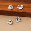 Prata 925 pura vintage desgastada grande 8mm irregular contas de prata pulseira acessórios DIY miçangas