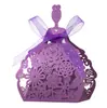 Caixa de Doces Floral Cortada a Laser Caixa de Doces Gravada de Agradecimento de Casamento Embalagem de Caixa de Papel para Menina Bonita Fábrica em Estoque