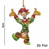 Decoração Pendente de Árvore de Natal de Acrílico Dupla Face Desenho Animado de Natal Fofo Pendente de Carro Novo Produto Transfronteiriço