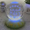 Ramo Bola de Cristal Luminosa Tulipán Luz de Noche Adorno Regalo para Cumpleaños de Niñas Regalo para Mejores Amigas Regalo para el Festival Qixi para Novia