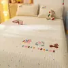 Toalla de Algodón Cachorro de Manzana Colcha Bordada Pieza Única Cartoon Colcha Acolchada de Algodón Puro Colchón Tatami Universal para Todas las Estaciones