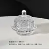 Tazón Estilo Europeo Nido de Pájaro, Taza de Hongo Blanco, Vidrio con Tapa, Transparente, Exquisito, de Gama Alta para el Hogar, Tazón para Frutas, Snacks, Postres, Taza Pequeña para Sopa