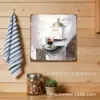 Tableros de exhibición de hojalata hechos a medida para bebidas premium, paneles de exhibición cuadrados de 20/30 cm, arte de hojalata estilo barista