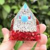 Novo Produto de Comércio Exterior Transfronteiriço Ornamento de Pirâmide de Bola de Cristal Cascalho de Cristal Resina Epóxi Artesanato de Mesa para Casa