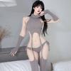 Ropa Interior Sexy Suéter sin Espalda Juego de Rol Bidimensional Suéter de Punto con Cuello Colgante Puro Traje de Suéter Pijamas Gratis Mujer