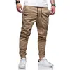 Pantalones de Trabajo de Talla Europea Nueva para Hombre de Amazon Transfronterizos con Cordón en el Tobillo Pantalones Casuales para Hombre en stock