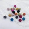 Colgante Perforado de Felpa Retro Accesorios para Joyería Hechos a Mano DIY Material para Colgantes de Pendientes Accesorios de Bola de Lana Venta al por Mayor