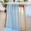 Camino de mesa de gasa para exportación, Decoración de mantel estilo americano, Suministro exclusivo transfronterizo, En stock, Mesa de comedor de sala de estar, Rojo vino, Moderno y simple